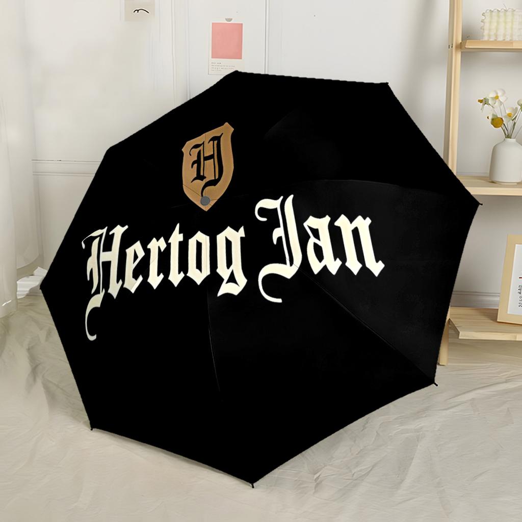 Etichetta Birra Hertog Jan Ombrello Automatico Portatile Compatto 8 Stecche Leggero Design Pieghevole Perfetto per Avventure all'Aperto Ombrello Pieghevole Compatto