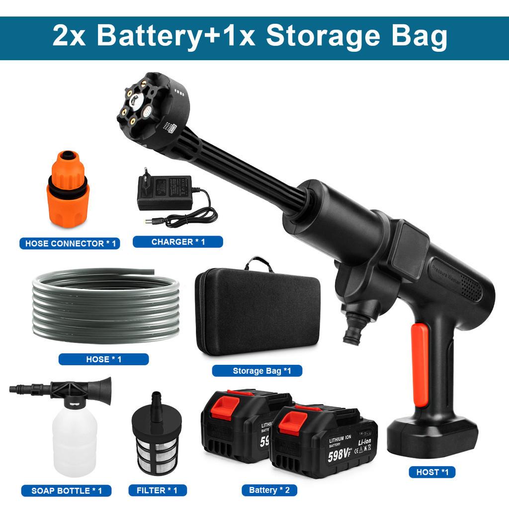 3500W 6v1 Bezuhlíková Akumulátorová Vysokotlaká Myčka Aut Ruční Elektrická Stříkací Pistole na Mytí Aut Přenosná Zahrádkářská Stříkací Pistole