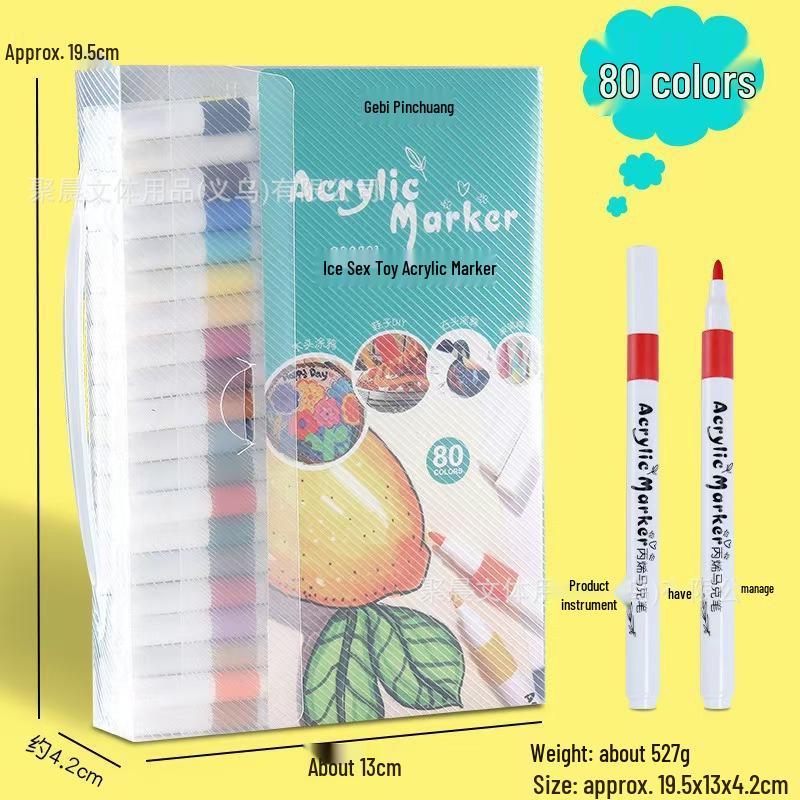 Akrylový fix s měkkým hrotem Black Box - Rychleschnoucí, Vrstvitelný, Nekrvácí, Ideální pro dětské DIY umění a graffiti malbu.