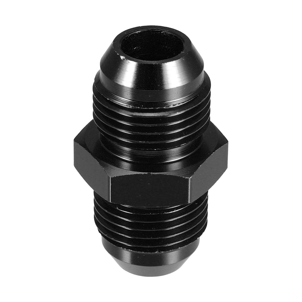 uxcell Car Fuel Pipe Connector Universal Male To Male Flare Coupling Hose Fitting Adapter Black 1pcs AN8