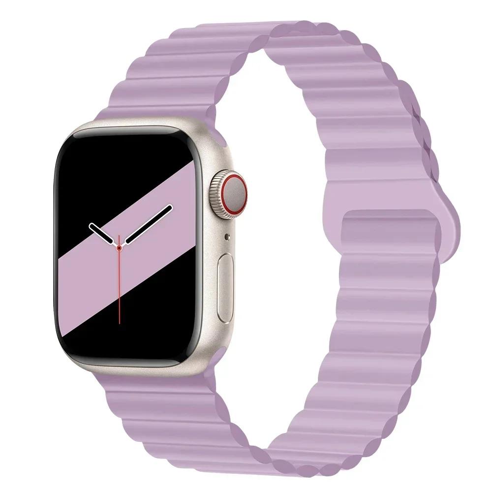 Magnetic Strap For Apple Watch Bands 45mm 38mm 49mm 40 42 41mm Silicone Sport Bracelet iWatch Series ultra 10 9 6 5 7 8 se 44mm