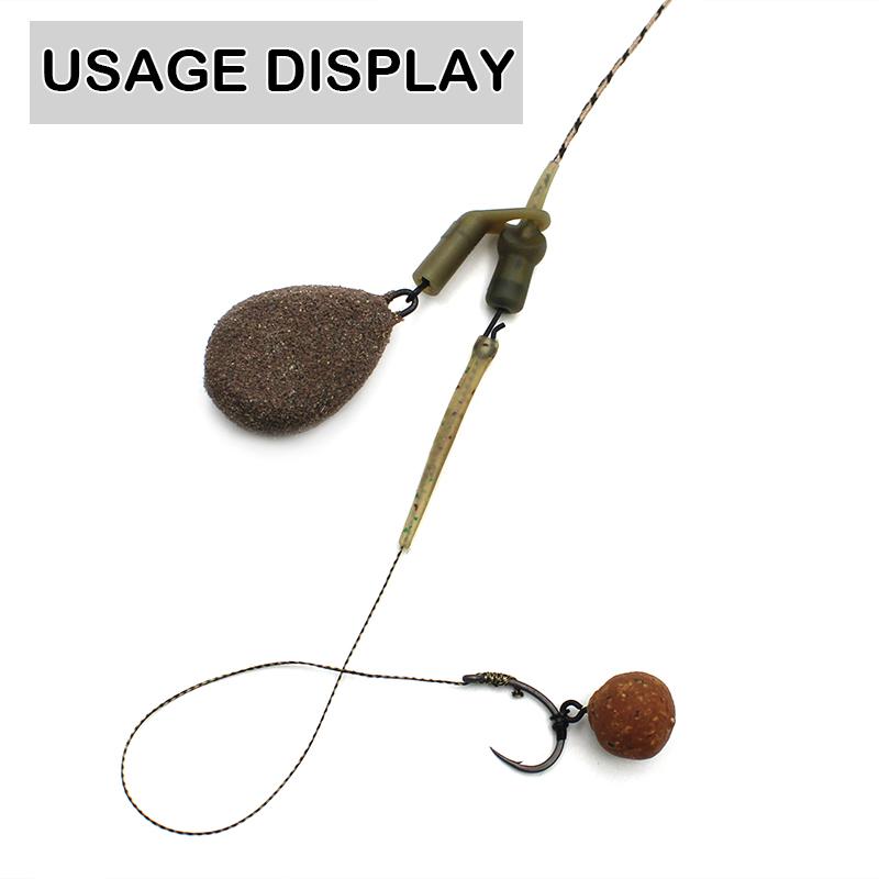 2x Run Rig Leadcore Návazec Kaprový Vlasec Camo Zelený/Camo Hnědý Pletená Šňůra Pro Kapra Koncová Montáž Příslušenství