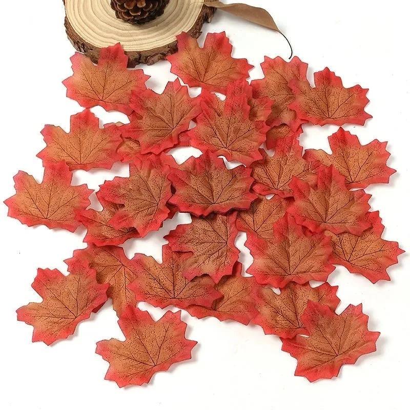 50Pcs Maple Leaf Artificial Silk Grape Vine Leaf Home Room Wall Decoration Garden Christmas Wedding Decor Autumn Navidad Wreath
