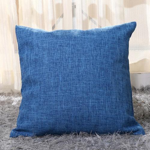 Pillow Case Home Decoration Salon Cushion Cover 50X50 Solid Pillowcase with Zipper Cotton Linen for Sofa Car Chair 45x45 40X40