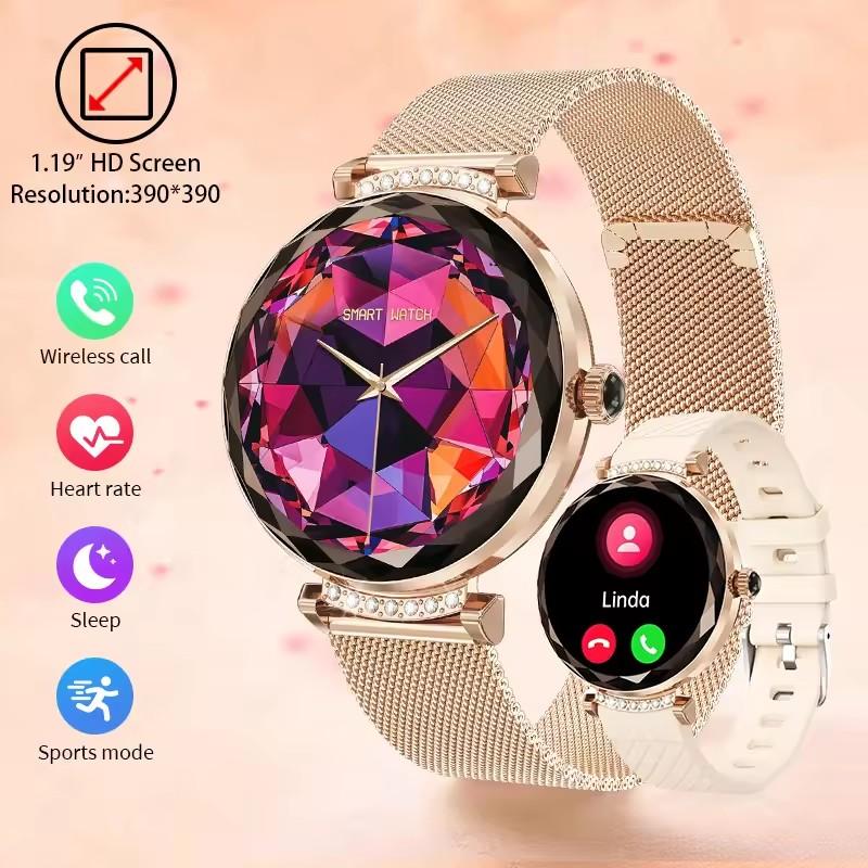 AMOLED Screen Ladies Smart Watch NX7 Pro Health Monitoring BT Call Female Women Fashion Sport Fitness Tracker Smartwatch