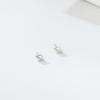 Korean Style S925 Sterling Silver Star & Moon Stud Earrings for Women