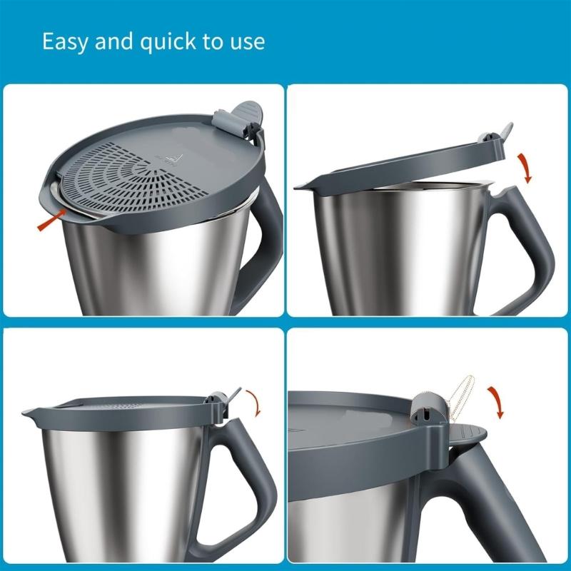 Pouring Strainer Efficient Food Filter with Heat Insulation Design Dishwasher Safe Plastic Texture for Various Models