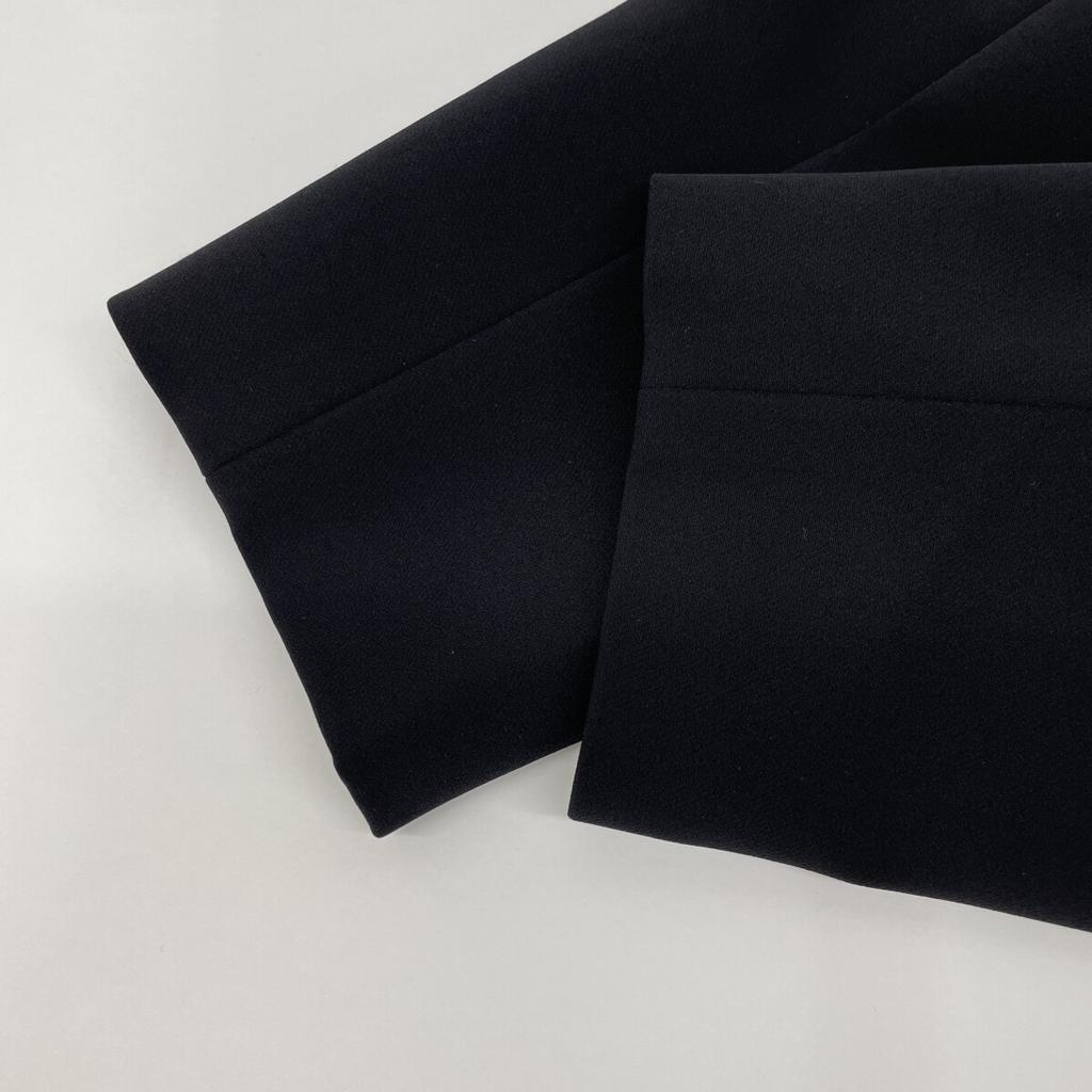 YOKOCHAN YCC-122-173 22AW Black Belted Frill Front Ruffle Coat coat 36 blackUsed