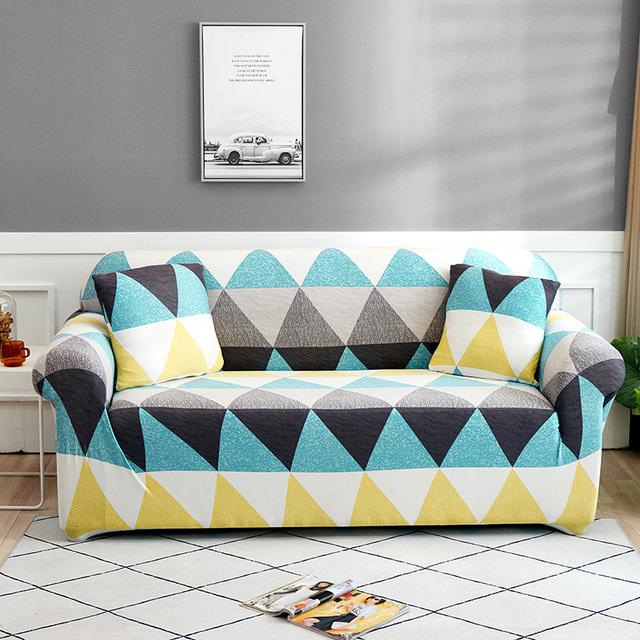 Ash Color Elastic Sofa Covers For Living Room Corner L -Shape Couch Cover Sectional Chair Slipcovers Protector Cover 1 /2 /3 /4 Seat