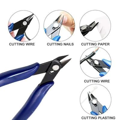170mm Universal Diagonal Cutting Pliers - Electronic Wire Cable Cutter for DIY Repair,  Hand Tool with Precision Nippers