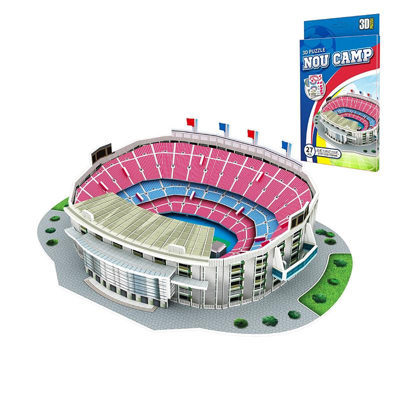 Miniature Football Field Puzzle DIY Anfield World Famous Stadiums Models Football Buildings Ornaments Peripheral Toys Fans Toy
