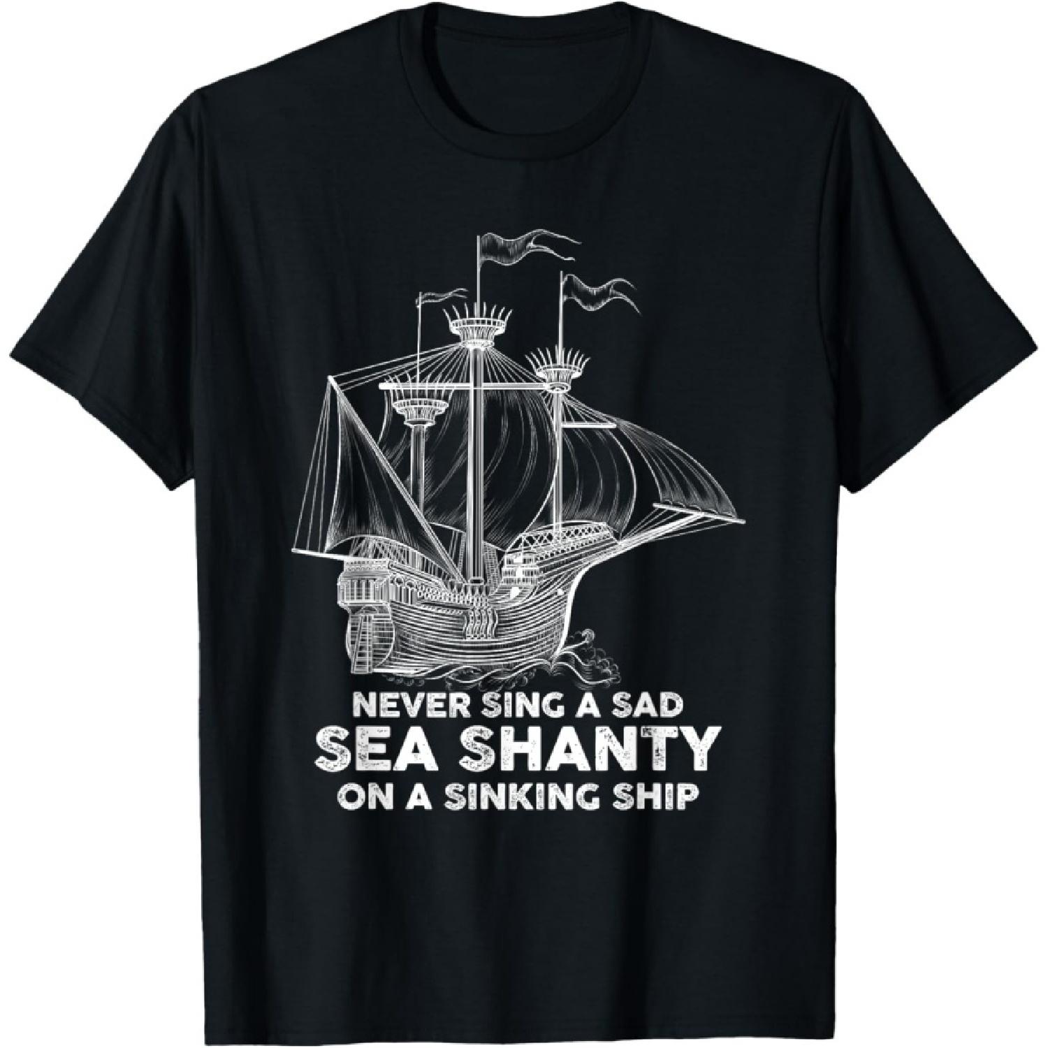 

Sea Shanty Song Enthusiasts Shanty Singers T-Shirt(48) XXXXXL чорний