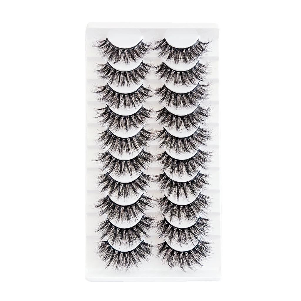 Messy Fried Hair Artificial Imitation Mink Eyelashes False Eyelashes Faux Mink Eyelashes Ten Pairs