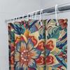Multicolored Floral Shower Curtain Modern Bath Decor, Waterproof Fabric Home Bathroom Decoration Red, Blue, Yellow Flowers Desig