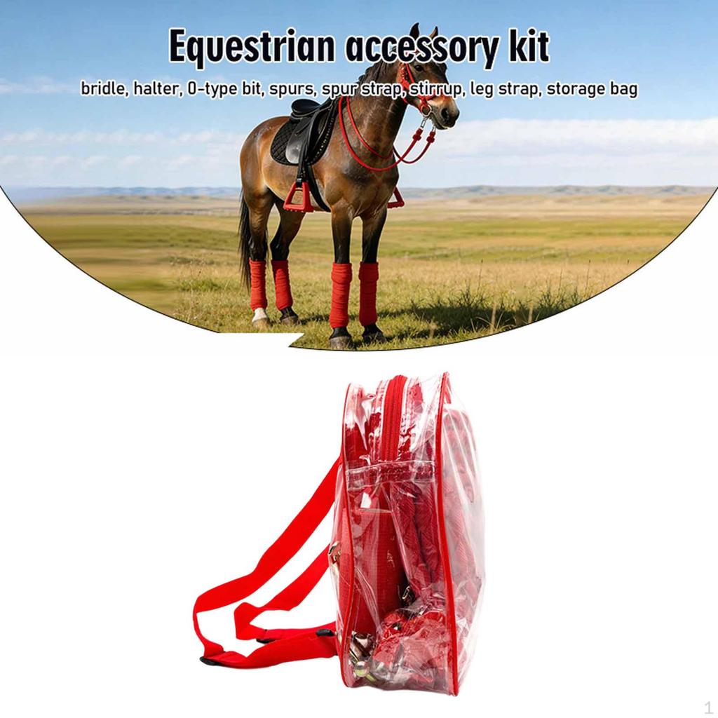 8 in 1 Equestrian Starter Kit Equipment Barn Gift Tack Set Horse Riding Supplies for Pasture