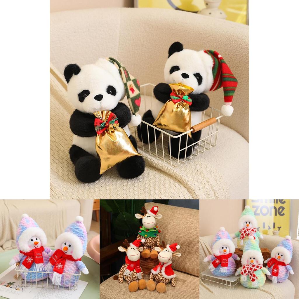 Adorable And Festive Panda Plush Toy For Christmas Celebrations And Gift Giving