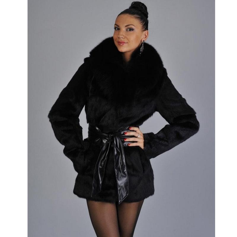 

Осенне-зимнее новое пальто из искусственного меха норки, женское средней длины, приталенное и тонкое, топ, повседневное и теплое S белый