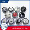EXY1   Hot 2025 4PCS 75mm Metal Emblem Car Wheel Center Hub Cap Cover Badge For Mercedes Benz AMG GLK GLE GLC W203 W206 W220 W205 W211
