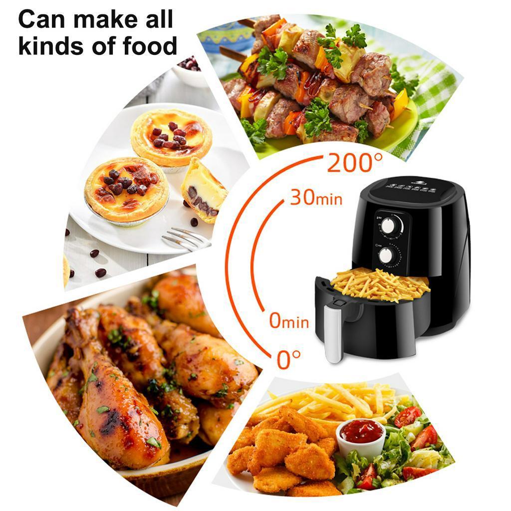 220V 5.5L Multifunction Air Fryer Oil free Health Fryer Cooker Smart Touch LCD Deep Airfryer Pizza Fryer 1500W