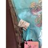Used ROYAL Paisley Pattern Silk Stole Scarf Light Blue Unused