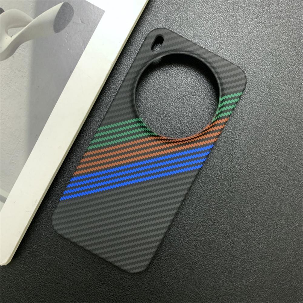 Slim Carbon Fiber Stripes Texture PC Frameless Phone Case For VIVO X300 X200 X100 S Pro Mini Ultra Heat Dissipation Cover