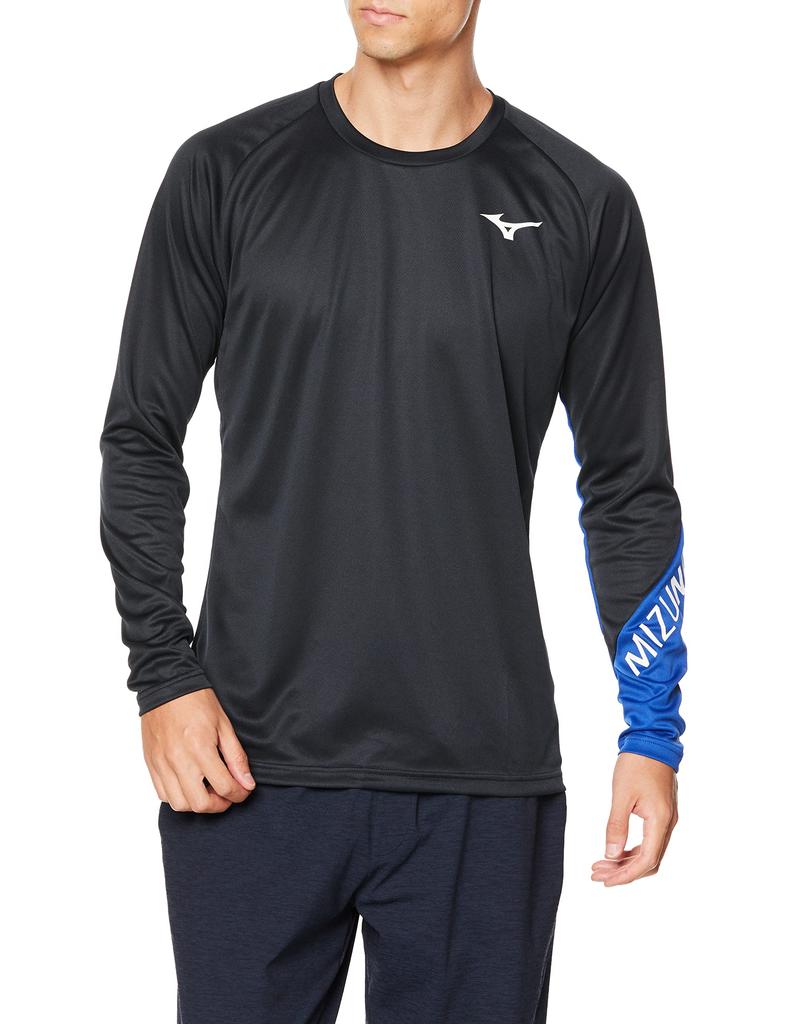 Mizuno Volleyball Basic Practice Long Size M Shirt, Sleeve, V2MA2533, Black,
