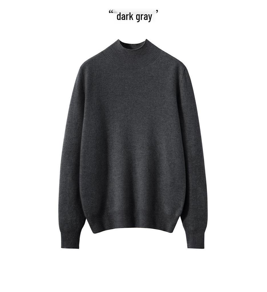 Women's Seamless Half-High Cashmere Sweater - Versatile, Comfortable, Fashionable Knitwear for Autumn & Winter.