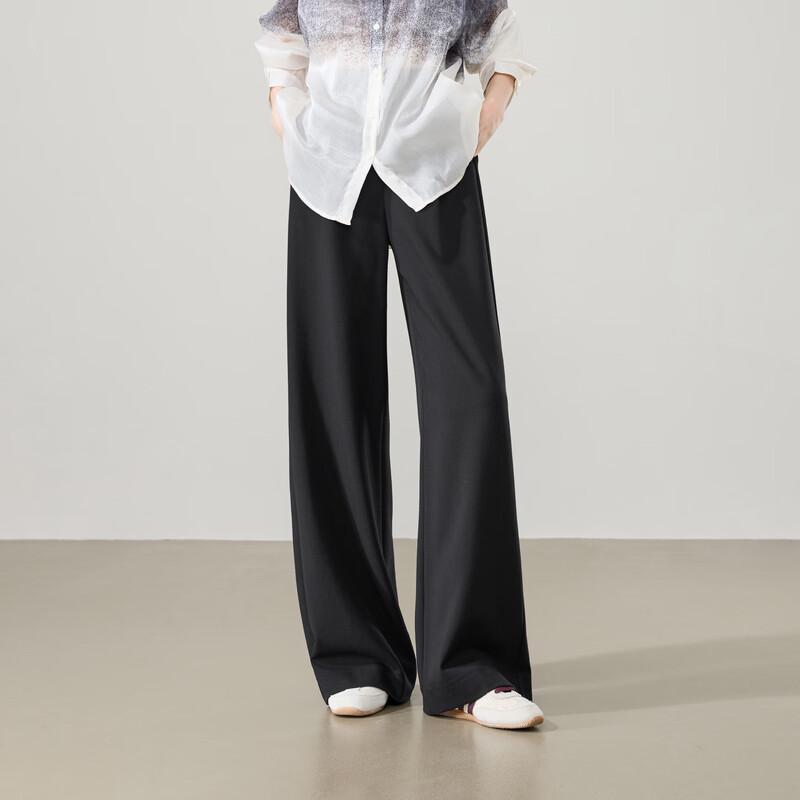 ESE-Y Women s High-Waist Draped Wide-Leg Suit Trousers 31