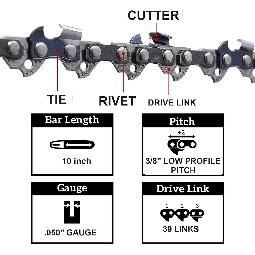 10'' Saw Chain For Remington 091371S 0913715 091371-03 108526-01 097567-01 C,LT11028