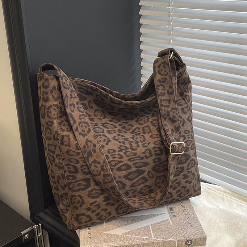 

Ретро сумка с леопардовым принтом женская большой вместимости новая осенне-зимняя универсальная повседневная на плечо, сумка-мессенджер, сумка-тоут