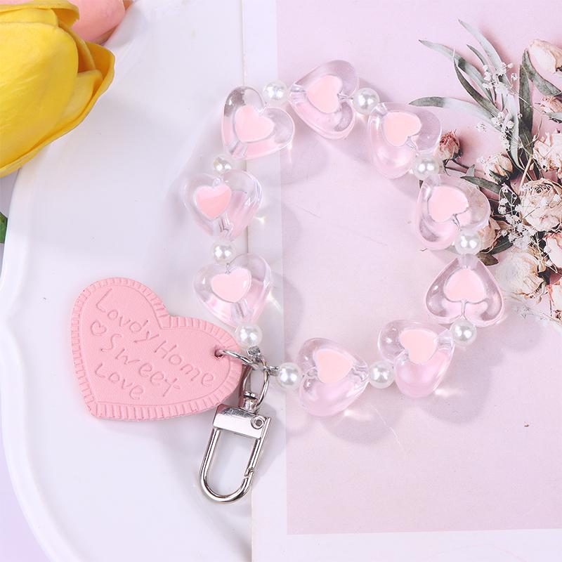 Smycz do telefonu komórkowego, krótka opaska na nadgarstek, kokarda, ręcznie robiona bransoletka z koralików, zawieszka, antyzagubiona, szeroka opaska na nadgarstek