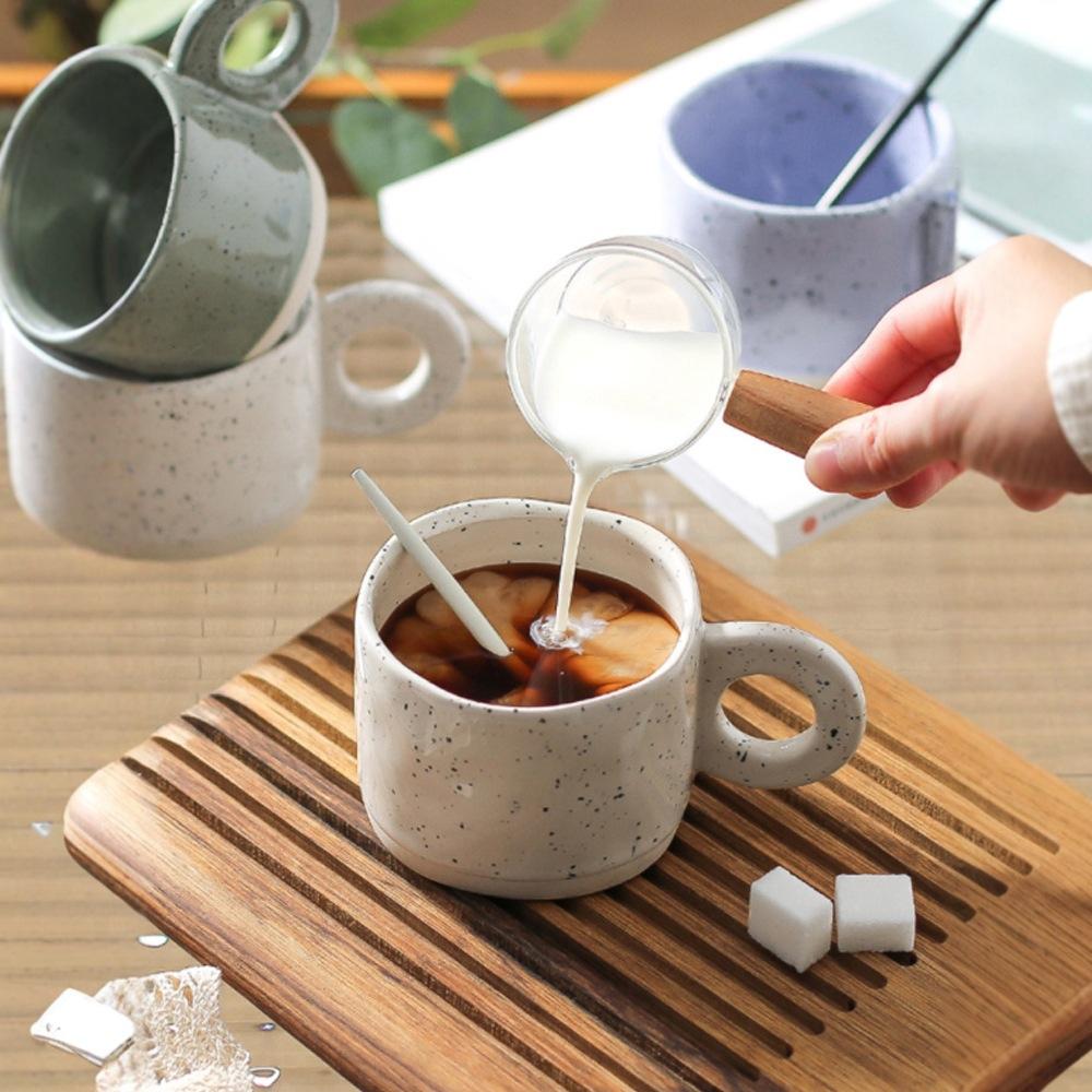 Splashing Ink Mug High Value Niche Retro Latte Cup Milk Coffee Cup Breakfast Cup Ceramic Water Cup