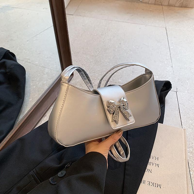 Chic French Bow Design Fashionable Summer Shoulder Bag Trendy Crossbody Purse