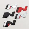 3D Metall Auto Styling N Logo Abzeichen Heckklappe Kofferraum Emblem Aufkleber Decal Für Hyundai i20 i30 Sonata Kona Elantra Tuson Zubehör