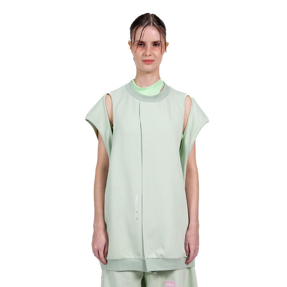 Milliu [Mxm1Uktpn001Gy]Cutout Knit Top Sleeveless Grey/M