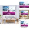 Elegant Aluminum Frame Crystal Porcelain Painting For Home Office Wall Decor