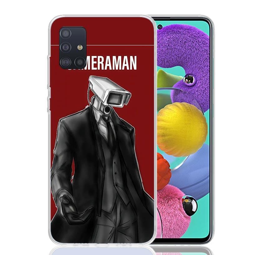 S-Skibidi Toilet Mobile Cell Phone Case for Samsung Galaxy A52 A51 A50S A12 A22 A32 A72 A10S A30S A31 A71 Note 20 Ultra 10 Plus
