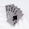Creative Alloy Diamond Hip Hop Poker Flush Brooch Men'S And Women'S Suit Collar Pin