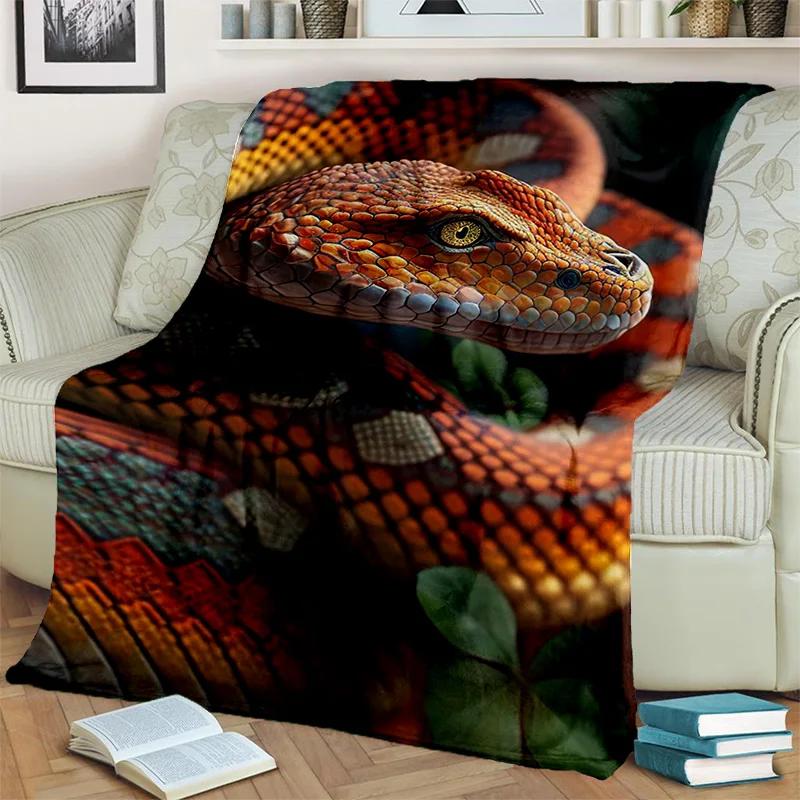 Gothic Snake Serpent Python Viper Blanket,Soft Throw Blanket for Home Bedroom Bed Sofa Picnic Travel Office Cover Blanket Kids
