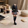 1/6 Female School Uniform Outfit Lace-Edged Plaid Tailored