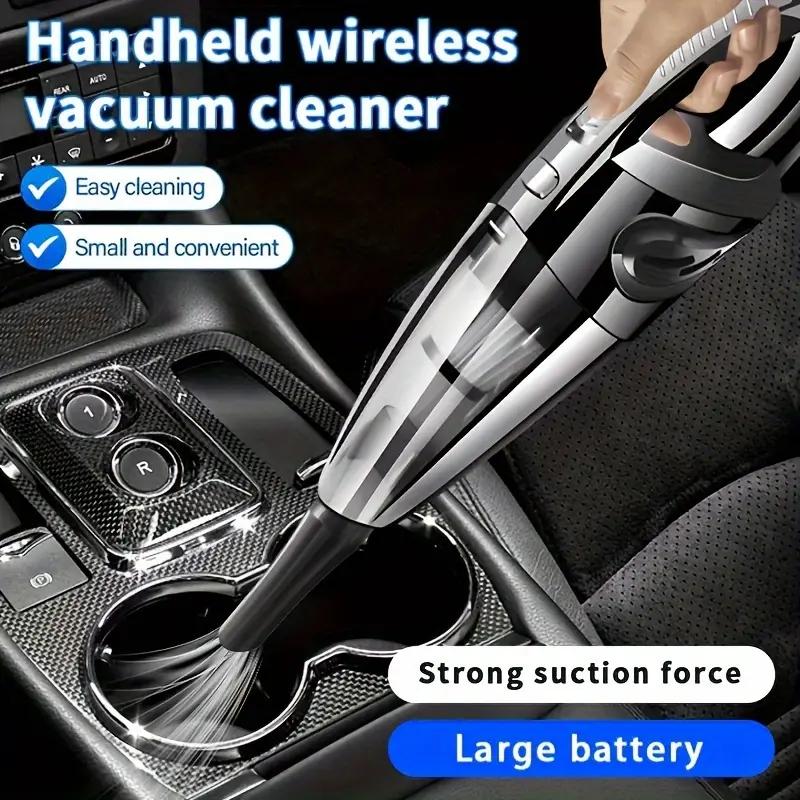 Powerful Portable Cordless Vacuum Cleaner Large Capacity, Aluminum Blade Suction Port, Upgraded Large Battery Suitable For Home And Car Cleaning