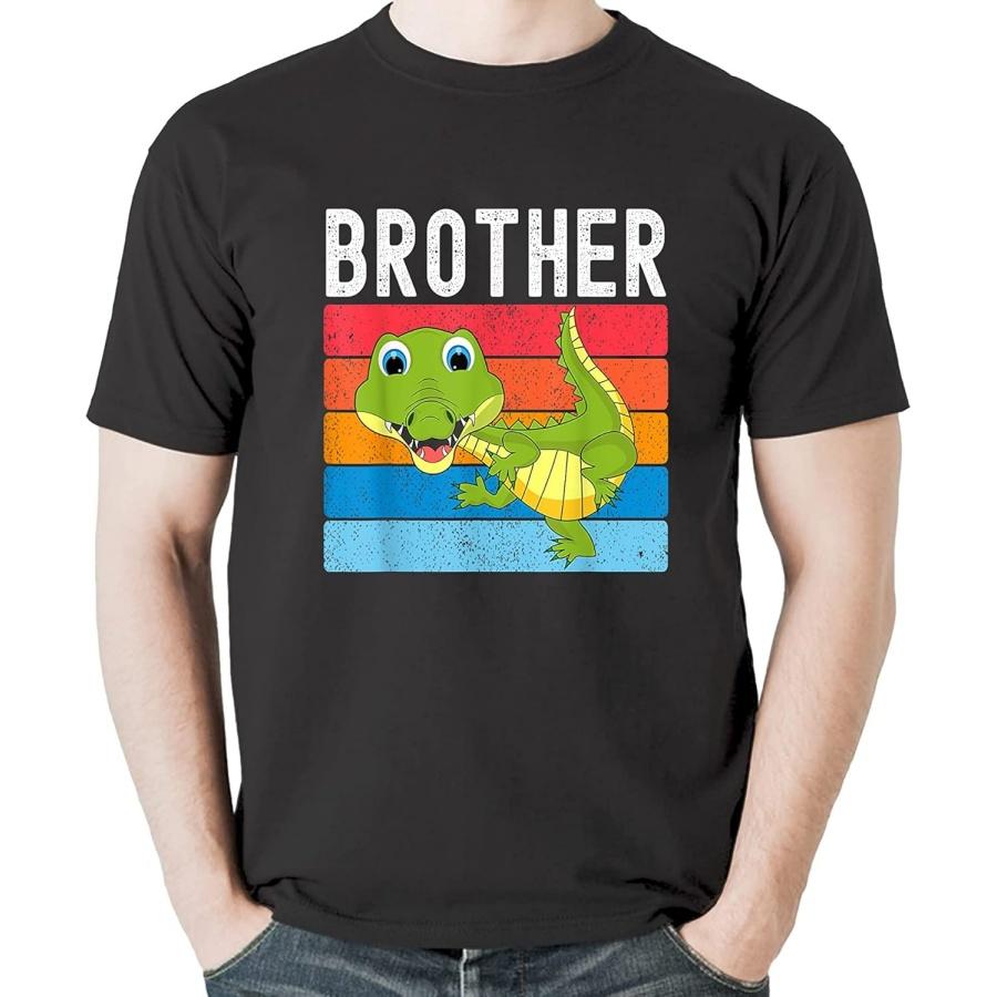 Alligator Brother Gator Crocodile Family T-Shirt Sweatshirt Hoodie Tanktop for Men Women Kids Black XXXXXL чёрный