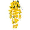 Cascading Hanging Flower Accent, Artificial Silk Wall Decoration 22.8in for Porch Window Entryway and Room Home Display