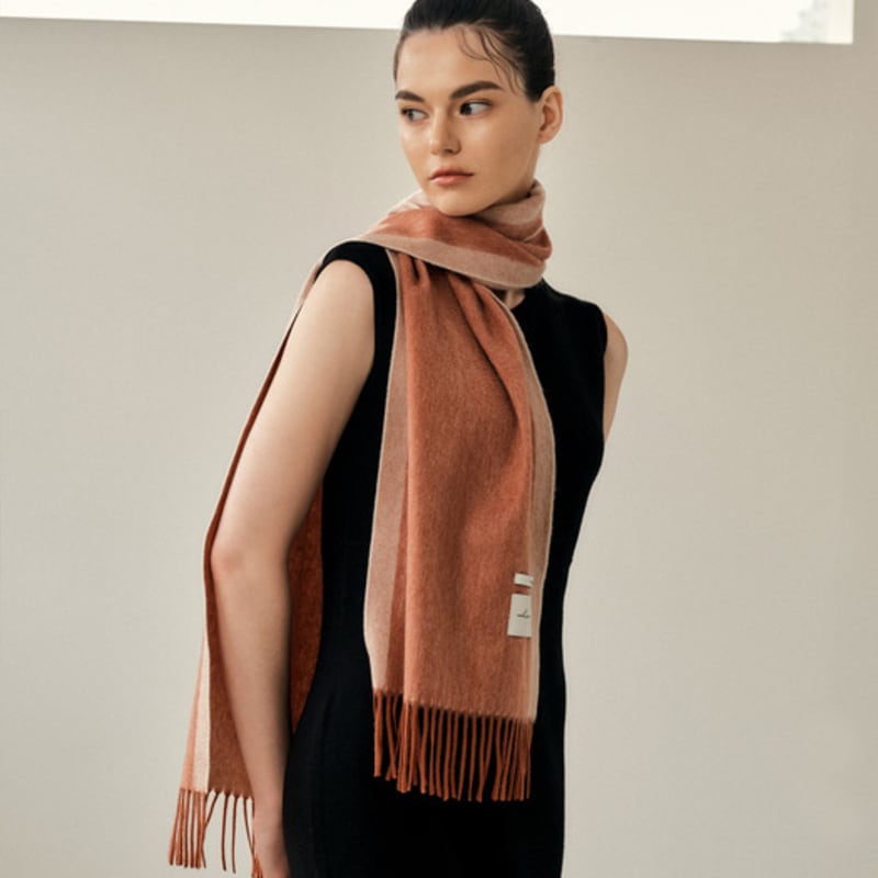 White Project DOUBLE FACE CASHMERE MUFFLER [4COLOR]