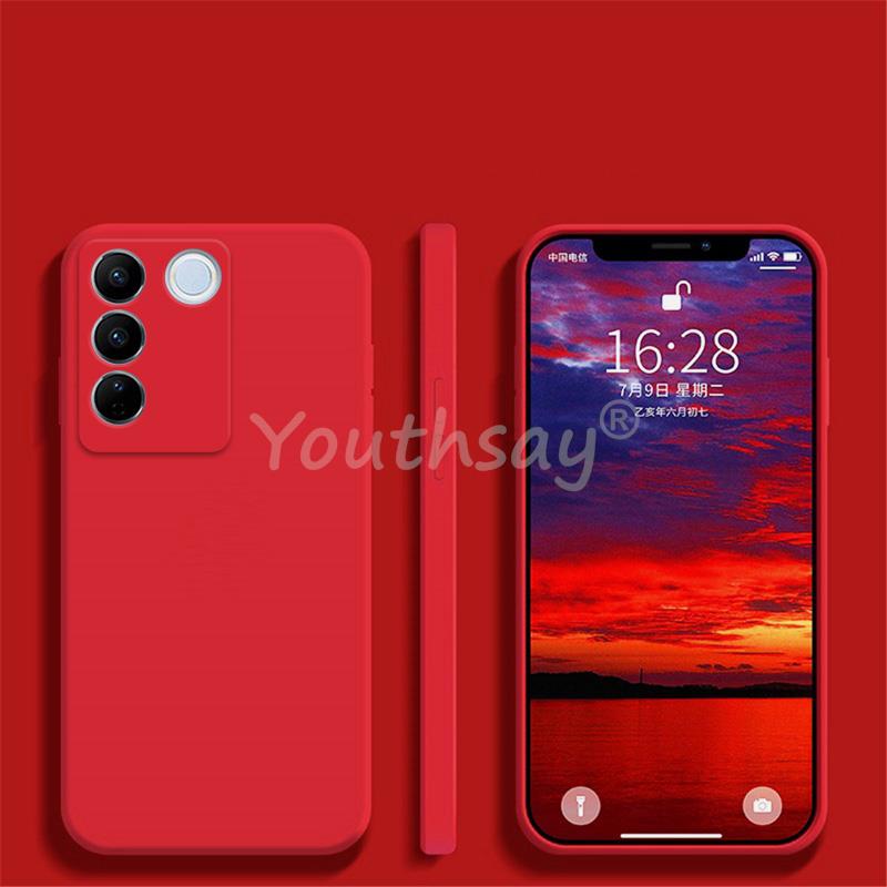 For vivo V27 Pro Case Silicone Liquid Original Cover vivo V27 Pro V27e Cover TPU Protector Case vivo V27 Pro Case