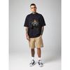 Men's Oversized T-Shirt Black Bear With Crown Graphic Print Casual Streetwear Top For Everyday Wear
