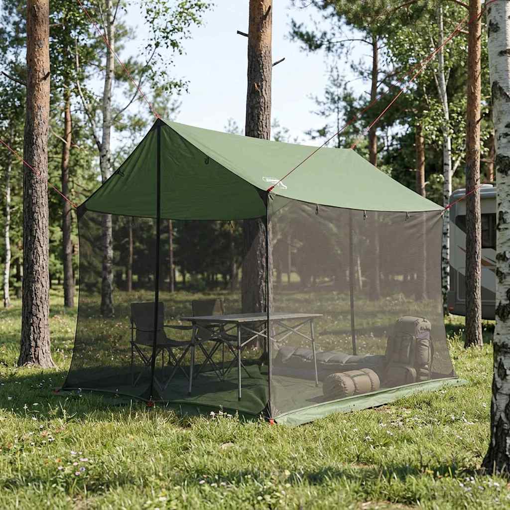 Camping-Tarp mit Netzwänden Grün 270 x 210 x 210 cm