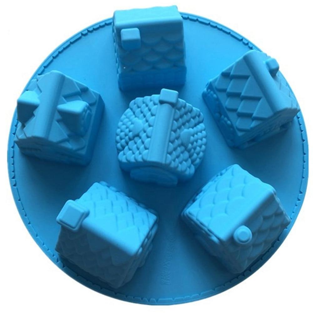 Silicone Mold House Shape for Brownies Chocolate Jelly Pudding Cupcake Ice-cream