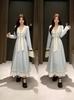 Elegant Plus Size Bow Long Dress - Spring Campus Style