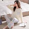Pajamas Women'S Pure Cotton Long-Sleeved Women'S Autumn And Winter Thin Styles Can Be Worn Outside Loungewear